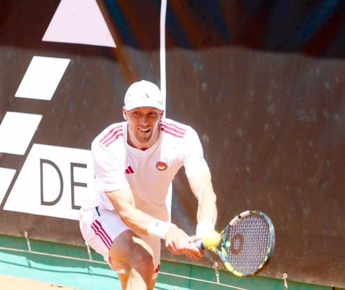 Jan CHOINSKI (Koeln), He-Tennis Bundesliga, TC Grosshesselohe vs Koelner HTC. 13.07.25, Pullach, 3. Spieltag Copyright: WolfgangxFehrmann