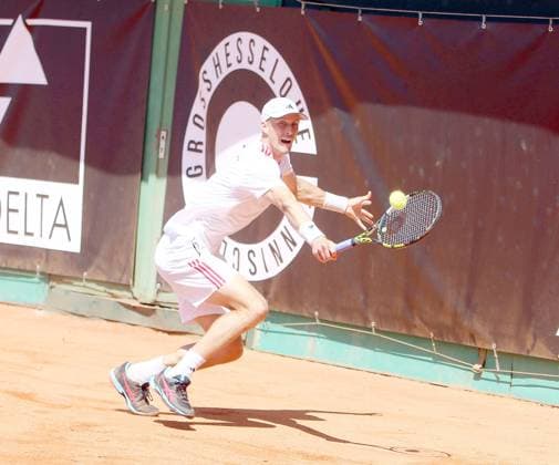 Jan CHOINSKI (Koeln), He-Tennis Bundesliga, TC Grosshesselohe vs Koelner HTC. 13.07.25, Pullach, 3. Spieltag Copyright: WolfgangxFehrmann
