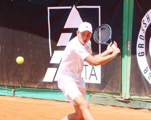 Justin ENGEL (Grosshesselohe), He-Tennis Bundesliga, TC Grosshesselohe vs Koelner HTC. 13.07.25, Pullach, 3. Spieltag Copyright: WolfgangxFehrmann