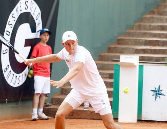 Justin ENGEL (Grosshesselohe), He-Tennis Bundesliga, TC Grosshesselohe vs Koelner HTC. 13.07.25, Pullach, 3. Spieltag Copyright: WolfgangxFehrmann