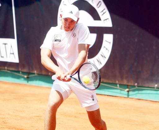 Justin ENGEL (Grosshesselohe), He-Tennis Bundesliga, TC Grosshesselohe vs Koelner HTC. 13.07.25, Pullach, 3. Spieltag Copyright: WolfgangxFehrmann