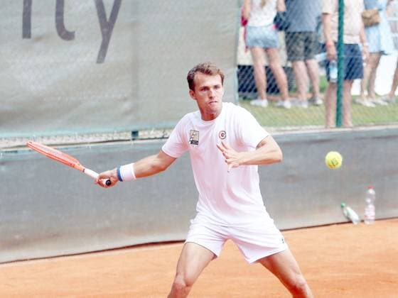 Zsombor PIROS (Grosshesselohe). He-Tennis Bundesliga, TC Grosshesselohe vs Koelner HTC. 13.07.25, Pullach, 3. Spieltag Copyright: WolfgangxFehrmann