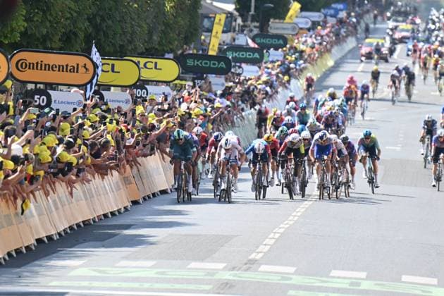 13-07-2025 Tour De France; Tappa 09 Chinon - Chateauroux; 2025, Soudal - Quick Step; 2025, Lidl - Trek; Merlier, Tim; Milan, Jonathan; Chateauroux; 