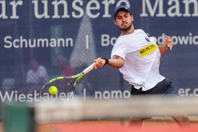 Tennis - 2. Bundesliga - Wiesbadener THC - TLZ Espenhain - 13.07.25, Zanellato, Nicolas (BRA WTHC), -