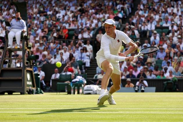 Jannik Sinner during the Gentlemen s Singles final Wimbledon Tennis Championships, Day 14, The All England Lawn Tennis and Croquet Club, London, UK - 13 Jul 2025London The All England Lawn Tennis and United Kingdom  Copyright: xEllaxLing Shutterstockx 15392298as