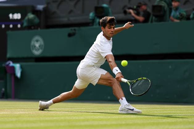 Carlos Alcaraz during the Gentlemen s Singles final Wimbledon Tennis Championships, Day 14, The All England Lawn Tennis and Croquet Club, London, UK - 13 Jul 2025London The All England Lawn Tennis and United Kingdom  Copyright: xEllaxLing Shutterstockx 15392298au