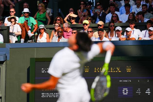 The players box of Carlos Alcaraz Wimbledon Tennis Championships, Day 14, The All England Lawn Tennis and Croquet Club, London, UK - 13 Jul 2025London The All England Lawn Tennis and United Kingdom  Copyright: xJavierxGarcia Shutterstockx 15392297en