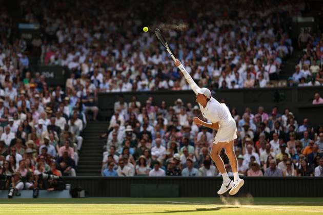 Jannik Sinner during the Gentlemen s Singles final Wimbledon Tennis Championships, Day 14, The All England Lawn Tennis and Croquet Club, London, UK - 13 Jul 2025London The All England Lawn Tennis and United Kingdom  Copyright: xEllaxLing Shutterstockx 15392298bo
