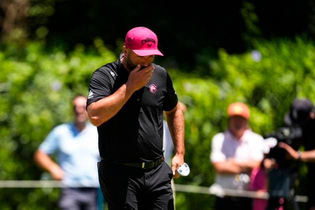 July 13, 2025, Cadiz, Cadiz, SPAIN: Jon Rahm of Legion XIII team lament during the final round of the LIV Golf Andalucia at Golf Club Royal of Valderrama on July 13, 2025 in Cadiz, Spain. Cadiz SPAIN - ZUMAa181 20250713_zaa_a181_031 Copyright: xJoaquinxCorcherox