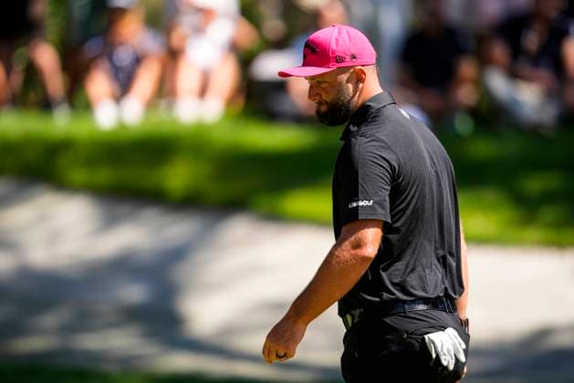 July 13, 2025, Cadiz, Cadiz, SPAIN: Jon Rahm of Legion XIII team look on during the final round of the LIV Golf Andalucia at Golf Club Royal of Valderrama on July 13, 2025 in Cadiz, Spain. Cadiz SPAIN - ZUMAa181 20250713_zaa_a181_102 Copyright: xJoaquinxCorcherox