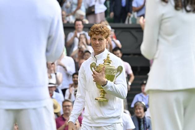 Tennis : Wimbledon -2025 - ITF - Tennis - Wimbledon - ITF - Royal Box - Jannik Sinner - Italie GB  Copyright: xChryslenexCaillaudx xPznewsx