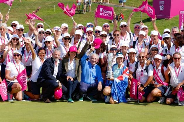 EVIAN-LES-BAINS, FRANCE - 13.07.2025: Grace Kim (AUS) of The Amundi Evian Championship at the Evian Resort Golf Club on July 13, 2025 in Evian-les-Bains, France.
