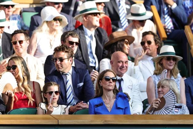 Her Royal Highness, Princess of Wales, Kate Middleton, during final of 2025 All England Lawn Tennis Championships at Wimbledon, mens singles, London, 13 07 2025; -