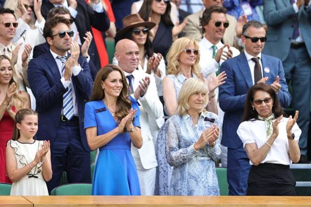 Her Royal Highness, Princess of Wales, Kate Middleton, during final of 2025 All England Lawn Tennis Championships at Wimbledon, mens singles, London, 13 07 2025; -