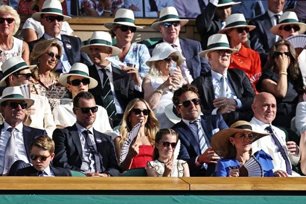 Her Royal Highness, Princess of Wales, Kate Middleton, during final of 2025 All England Lawn Tennis Championships at Wimbledon, mens singles, London, 13 07 2025; -