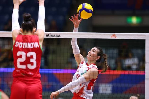 Paulina Damaske (POL), JULY 13, 2025 - Volleyball : FIVB Volleyball Nations League 2025 Women s Preliminary Round match between Bulgaria - Poland at Chiba Port Arena, Chiba, Japan.  aflo_297595465