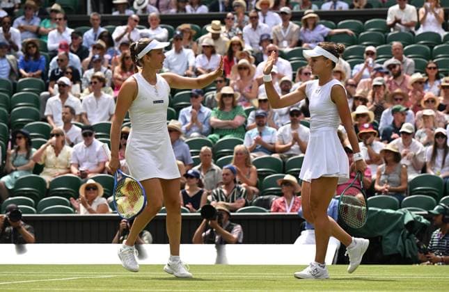2025 Wimbledon Ladies Doubles Final Su-Wei Hsieh (TPE) Jelena Ostapenko (LAT) vs. Veronika Kudermetova Elise Mertens (BEL)