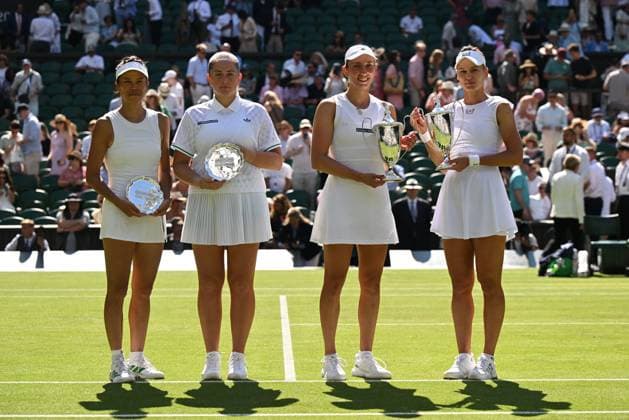 2025 Wimbledon Ladies Doubles Final Su-Wei Hsieh (TPE) Jelena Ostapenko (LAT) vs. Veronika Kudermetova Elise Mertens (BEL)