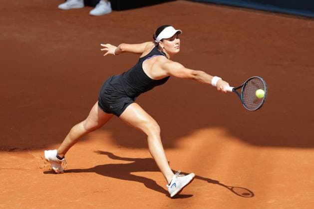 GER, Hamburg, xFSx, ATP250 Frauen-Tennistunier , MSC Hamburg Ladies Open 2025 , 2. Qualifikationsrunde , 14.07.2025 v.l., Anna Petkovic (GER) spielt eine Rueckhand Copyright: HMBxMedia FernandoxSoares