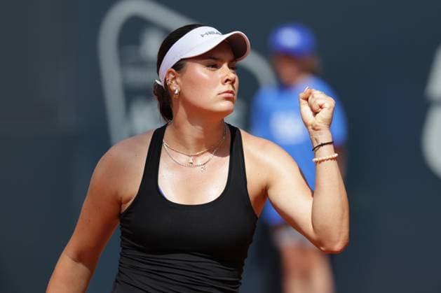 GER, Hamburg, xFSx, ATP250 Frauen-Tennistunier , MSC Hamburg Ladies Open 2025 , 2. Qualifikationsrunde , 14.07.2025 v.l., Anna Petkovic (GER) Siegerfaust, jubel Copyright: HMBxMedia FernandoxSoares