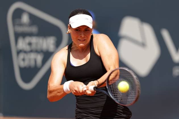 GER, Hamburg, xFSx, ATP250 Frauen-Tennistunier , MSC Hamburg Ladies Open 2025 , 2. Qualifikationsrunde , 14.07.2025 v.l., Anna Petkovic (GER) spielt eine Rueckhand Copyright: HMBxMedia FernandoxSoares