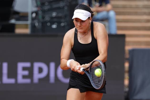 GER, Hamburg, xFSx, ATP250 Frauen-Tennistunier , MSC Hamburg Ladies Open 2025 , 2. Qualifikationsrunde , 14.07.2025 v.l., Anna Petkovic (GER) spielt eine Rueckhand Copyright: HMBxMedia FernandoxSoares