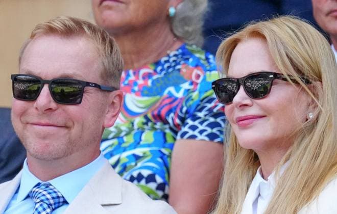 Chris Hoy and Nicole Kidman in the Royal Box on Centre Court Wimbledon Tennis Championships, Day 14, The All England Lawn Tennis and Croquet Club, London, UK - 13 Jul 2025London The All England Lawn Tennis and United Kingdom  Copyright: xJavierxGarcia Shutterstockx 15392297mh
