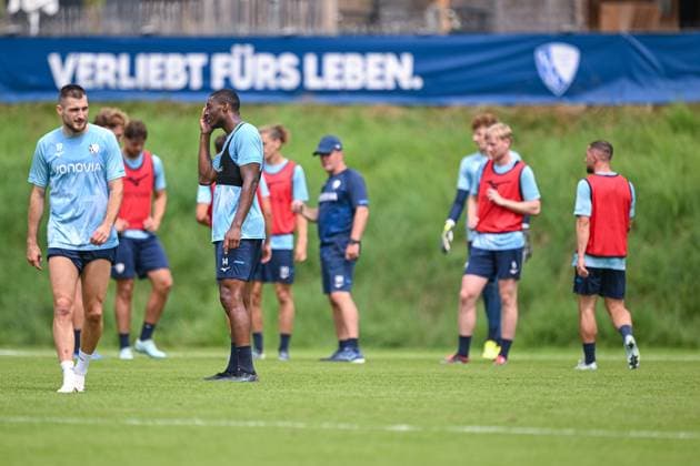14.07.2025, Fussball, Saison 2025 2026, 2. Bundesliga, Vorbereitung, Sommertrainingslager des VfL Bochum in Scheffau am Wilden Kaiser, Matus Bero (VfL Bochum 1848), Mathis Clairicia (VfL Bochum 1848) xRHR-FOTO YYx