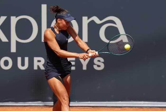 GER, Hamburg, xFSx, ATP250 Frauen-Tennistunier , MSC Hamburg Ladies Open 2025 , 2. Qualifikationsrunde , 14.07.2025 v.l., Tessa Johanna Brockmann (GER) spielt eine Rueckhand Copyright: HMBxMedia FernandoxSoares
