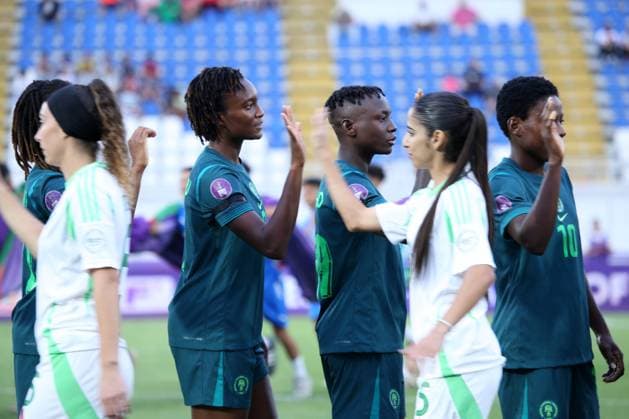 CASABLANCA, MOROCCO - JULY 13: Nigeria and Algeria during the 2025 Women s Africa Cup of Nations (WAFCON) match between Nigeria and Algeria at Stade Larbi Zaouli on July 13, 2025 in Casablanca. Photo by Justina Aniefiok Copyright: xx