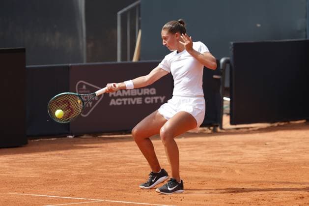 GER, Hamburg, xFSx, ATP250 Frauen-Tennistunier , MSC Hamburg Ladies Open 2025 ,Round of 32 , 14.07.2025 v.l., Diane Parry (FRA) spiel eine Vorhand Copyright: HMBxMedia FernandoxSoares