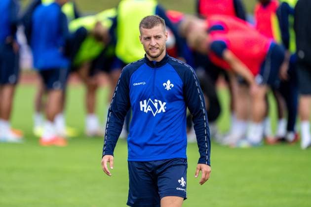 Fabian Nürnberger (SV Darmstadt 98, 15) beim Training, SV Darmstadt 98, Fussball, 2. Bundesliga, Trainingslager, 5. Tag, 14.07.2025. SV Darmstadt 98, Fussball, 2. Bundesliga, Trainingslager, 5. Tag, 14.07.2025. Bad Wörishofen