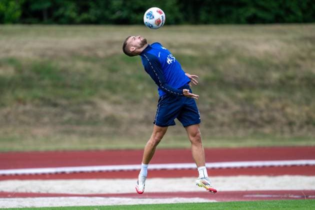 Fabian Nürnberger (SV Darmstadt 98, 15) beim Training, SV Darmstadt 98, Fussball, 2. Bundesliga, Trainingslager, 5. Tag, 14.07.2025. SV Darmstadt 98, Fussball, 2. Bundesliga, Trainingslager, 5. Tag, 14.07.2025. Bad Wörishofen