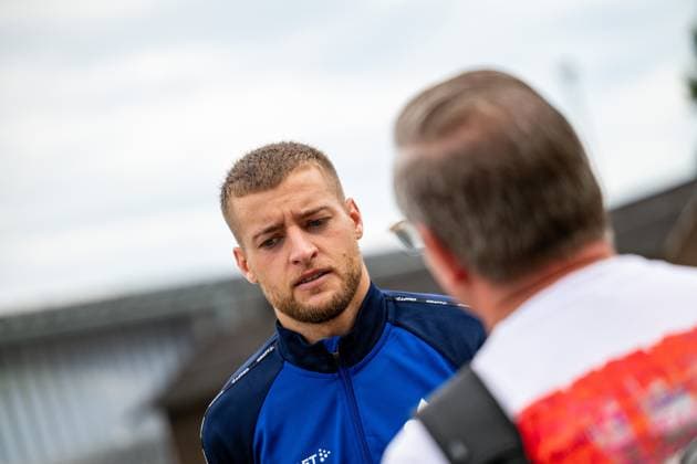 Fabian Nürnberger (SV Darmstadt 98, 15) im interview, SV Darmstadt 98, Fussball, 2. Bundesliga, Trainingslager, 5. Tag, 14.07.2025. SV Darmstadt 98, Fussball, 2. Bundesliga, Trainingslager, 5. Tag, 14.07.2025. Bad Wörishofen