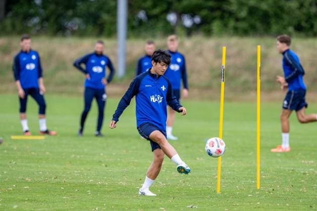 Yosuke Furukawa (SV Darmstadt 98, 44) am Ball, SV Darmstadt 98, Fussball, 2. Bundesliga, Trainingslager, 5. Tag, 14.07.2025. SV Darmstadt 98, Fussball, 2. Bundesliga, Trainingslager, 5. Tag, 14.07.2025. Bad Wörishofen