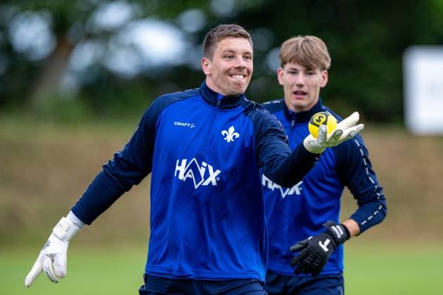 Alexander Brunst (SV Darmstadt 98, 30) beim Training, SV Darmstadt 98, Fussball, 2. Bundesliga, Trainingslager, 5. Tag, 14.07.2025. SV Darmstadt 98, Fussball, 2. Bundesliga, Trainingslager, 5. Tag, 14.07.2025. Bad Wörishofen