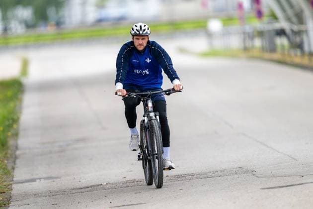 Marcel Schuhen (SV Darmstadt 98, 01) auf dem weg zum Training, SV Darmstadt 98, Fussball, 2. Bundesliga, Trainingslager, 5. Tag, 14.07.2025. SV Darmstadt 98, Fussball, 2. Bundesliga, Trainingslager, 5. Tag, 14.07.2025. Bad Wörishofen