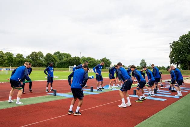 Die Spieler von Darmstadt 98 beim Training, SV Darmstadt 98, Fussball, 2. Bundesliga, Trainingslager, 5. Tag, 14.07.2025. SV Darmstadt 98, Fussball, 2. Bundesliga, Trainingslager, 5. Tag, 14.07.2025. Bad Wörishofen