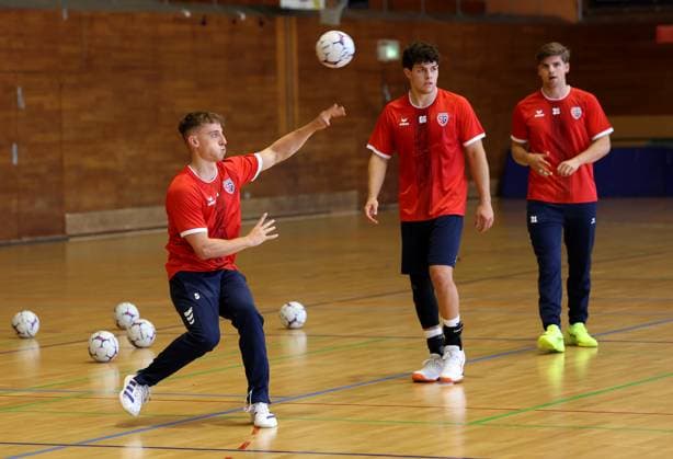 BAU 14.07.2025 Bietigheim Handball SG BBM Bietigheim Trainingsauftakt, v.l. Neuzugänge Nico Bacani und Max Prantner