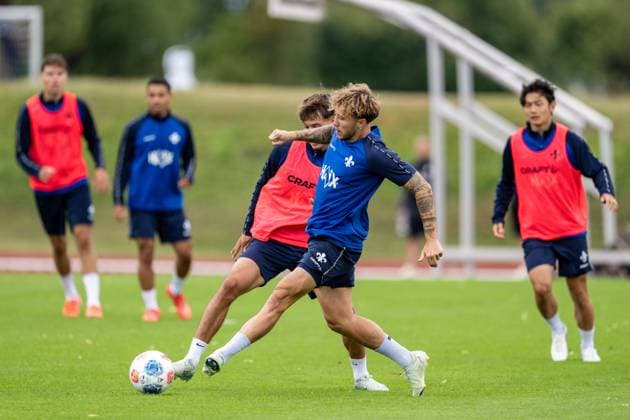 Luca Marseiler (SV Darmstadt 98, 08) beim Training, SV Darmstadt 98, Fussball, 2. Bundesliga, Trainingslager, 5. Tag, 14.07.2025. SV Darmstadt 98, Fussball, 2. Bundesliga, Trainingslager, 5. Tag, 14.07.2025. Bad Wörishofen
