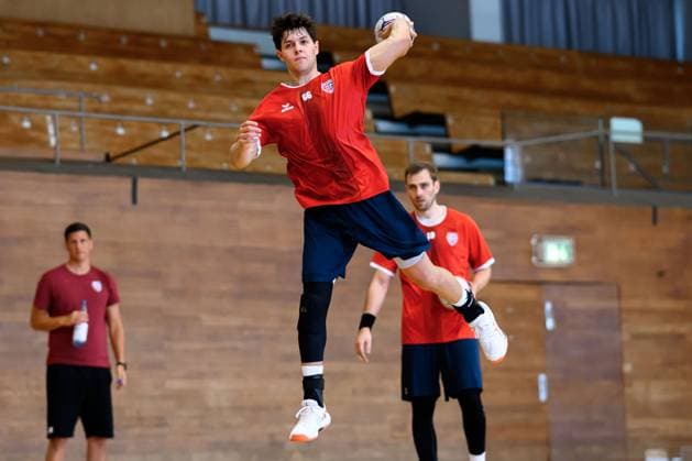 Bietigheim: HBL - 25 26 - SG BBM Bietigheim - Training Max Prantner (Bietigheim) Bietigheim-Bissingen Sporthalle am Viadukt Baden-Württemberg Deutschland