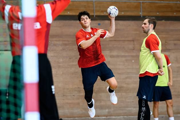 Bietigheim: HBL - 25 26 - SG BBM Bietigheim - Training Max Prantner (Bietigheim) Bietigheim-Bissingen Sporthalle am Viadukt Baden-Württemberg Deutschland