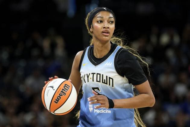 Chicago, USA, July 14, 2025: Angel Reese (5 Chicago Sky) in action during the game between the Chicago Sky and Minnesota Lynx on Monday July 14, 2025 at Wintrust Arena, Chicago, USA. (NO COMMERCIAL USAGE) (Shaina Benhiyoun SPP) Copyright: xShainaxBenhiyoun SPPx spp-en-ShBe-8P6A0519