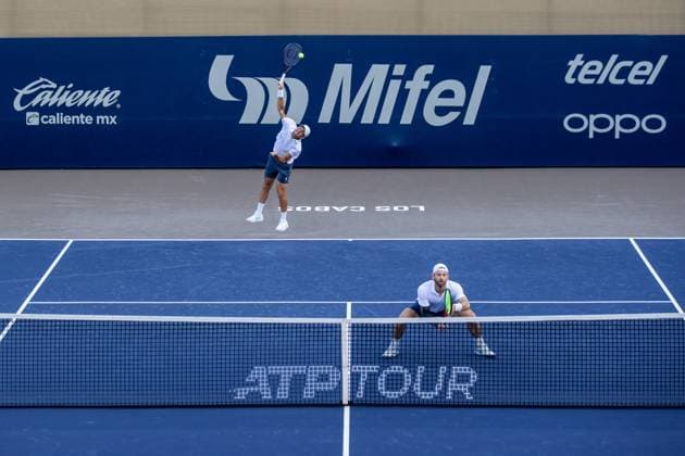 LOS CABOS TENNIS OPEN 2025 LOS CABOS TENNIS OPEN 2025 WITHROW LAMMONS VS DUCKWORTH WALTON 14072025 LOS CABOS, BAJA CALIFORNIA, MEXICO. Photo of Jackson Withrow and Nathaniel Lammons of the USA, during Los Cabos Tennis Open 2025 held at the Mextenis Stadium of the Cabo Sports Complex of Los Cabos, Baja California. Foto de Jackson Withrow y Nathaniel Lammons de Estados Unidos , durante Los Cabos Tennis Open 2025 celebrado en el Estadio Mextenis del Cabo Sports Complex de Los Cabos, Baja California. PHOTO BY IMAGENSHOP AGENCIA DE FOTOGRAFIA LOS CABOS BAJA CALIFORNIA MEXICO Copyright: xIMAGENSHOPxAGENCIAxFOTOGRAFICAx