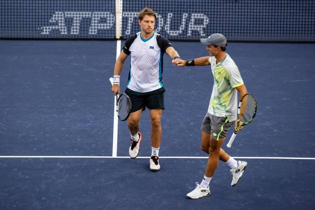 LOS CABOS TENNIS OPEN 2025 LOS CABOS TENNIS OPEN 2025 WITHROW LAMMONS VS DUCKWORTH WALTON 14072025 LOS CABOS, BAJA CALIFORNIA, MEXICO. Photo of Adam Walton and James Duckworth of Australia during Los Cabos Tennis Open 2025 held at the Mextenis Stadium of the Cabo Sports Complex of Los Cabos, Baja California. Foto de Adam Walton y James Duckworth de Australia, durante Los Cabos Tennis Open 2025 celebrado en el Estadio Mextenis del Cabo Sports Complex de Los Cabos, Baja California. PHOTO BY IMAGENSHOP AGENCIA DE FOTOGRAFIA LOS CABOS BAJA CALIFORNIA MEXICO Copyright: xIMAGENSHOPxAGENCIAxFOTOGRAFICAx