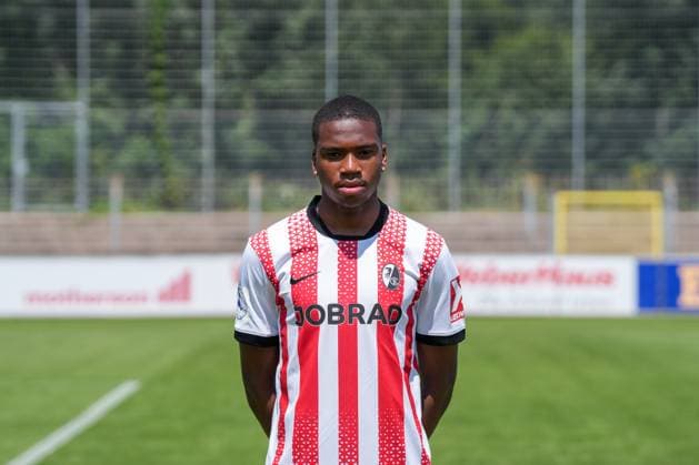 David Amegnaglo; SC Freiburg II; SC Freiburg U23; Regionalliga Südwest, Porträttermin 2025 2026, Freiburg Möslestadion Baden-Wuerttemberg Deutschland Copyright: xSTEINSIEK.CH PAAx