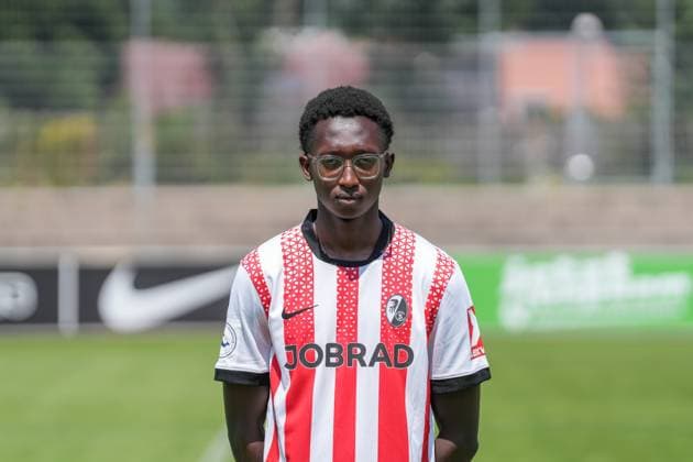 Bismark Adomah; SC Freiburg II; SC Freiburg U23; Regionalliga Südwest, Porträttermin 2025 2026, Freiburg Möslestadion Baden-Wuerttemberg Deutschland Copyright: xSTEINSIEK.CH PAAx