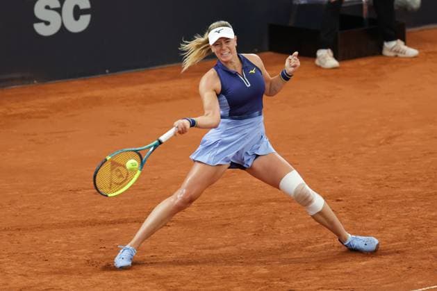 GER, Hamburg, xFSx, ATP250 Frauen-Tennistunier , MSC Hamburg Ladies Open 2025 , Round of 32 , 15.07.2025 v.l. Dalma Galfi (HUN) spiel eine Vorhand Copyright: HMBxMedia FernandoxSoares