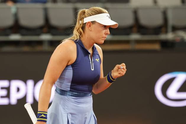 GER, Hamburg, xFSx, ATP250 Frauen-Tennistunier , MSC Hamburg Ladies Open 2025 , Round of 32 , 15.07.2025 v.l. Dalma Galfi (HUN) Siegerfaust, jubel Copyright: HMBxMedia FernandoxSoares