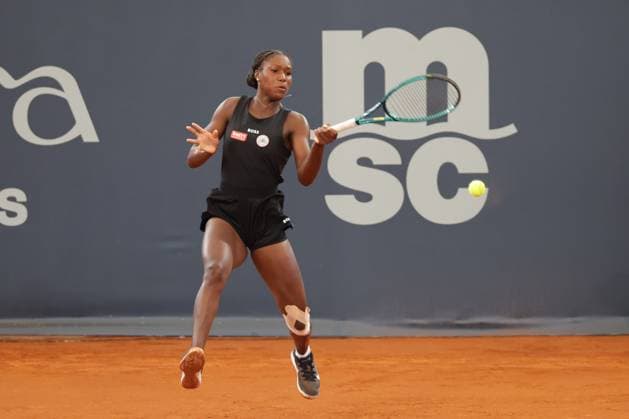 GER, Hamburg, xFSx, ATP250 Frauen-Tennistunier , MSC Hamburg Ladies Open 2025 , Round of 32 , 15.07.2025 v.l. Noma Noha Akugue (GER) spiel eine Vorhand Copyright: HMBxMedia FernandoxSoares